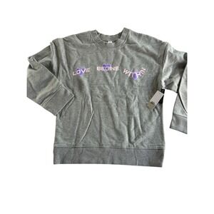 BP Nordstrom Womens Love Begins Within Graphic Sweatshirt Heather Grey XS New